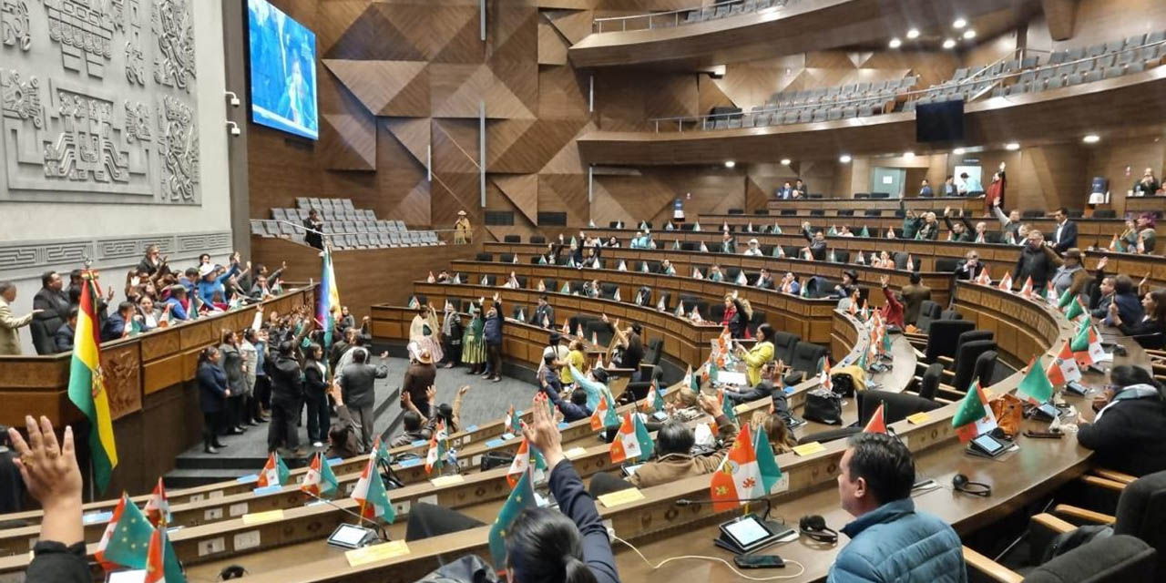 La sesión de la Cámara de Diputados que aprobó la Resolución Camaral que establece la conformación de las Comisiones y Comités para la legislatura 2024 – 2025. Foto: CD