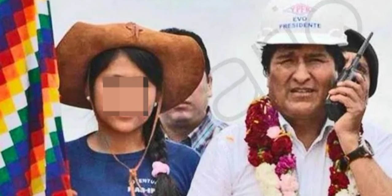 Cindy S.V.P. y Evo Morales. Foto: OK Diario