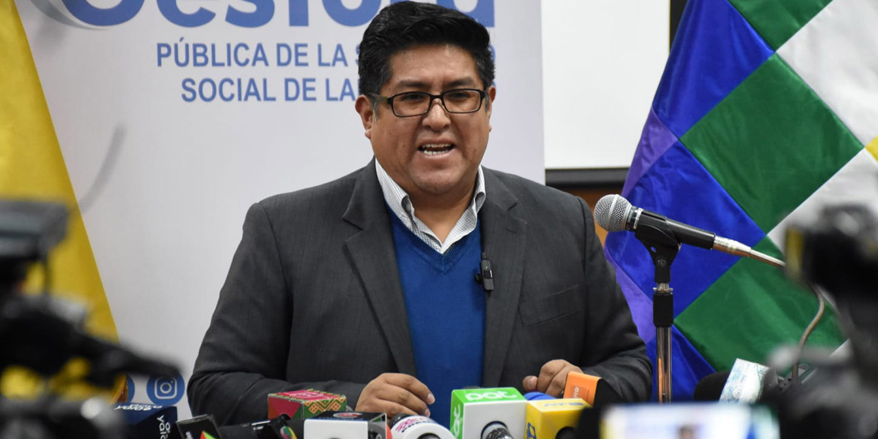 El gerente general de la Gestora, Jaime Durán, en conferencia de prensa. Foto: Archivo