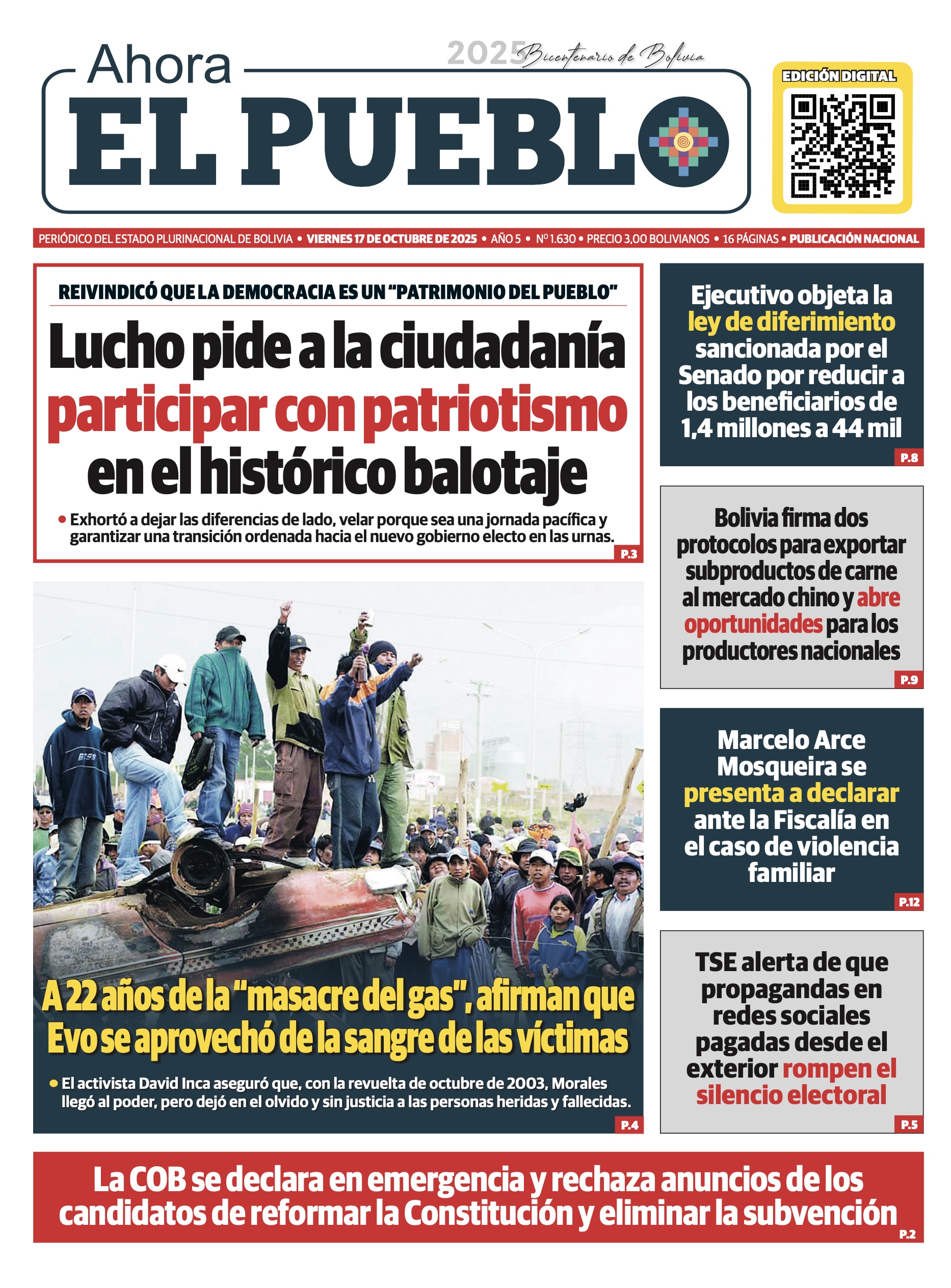 EDICIÓN 1630 - 17 DE OCTUBRE DE 2025
