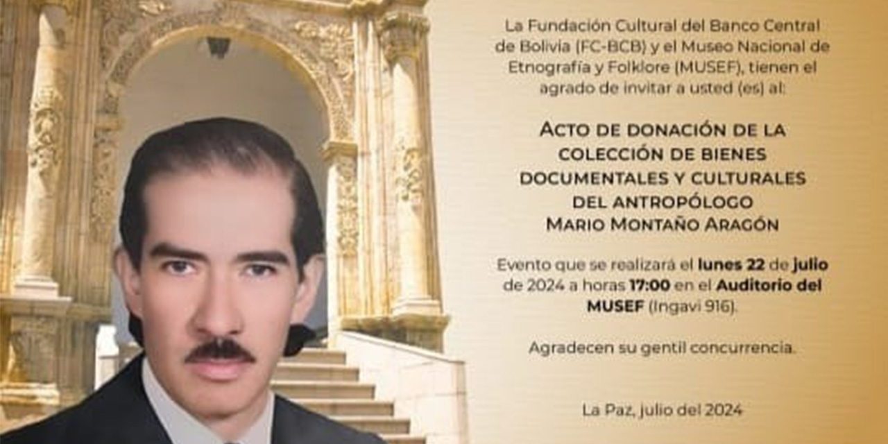 Fundación Cultural del BCB recibirá donación documental del investigador Carlos Darío Montaño