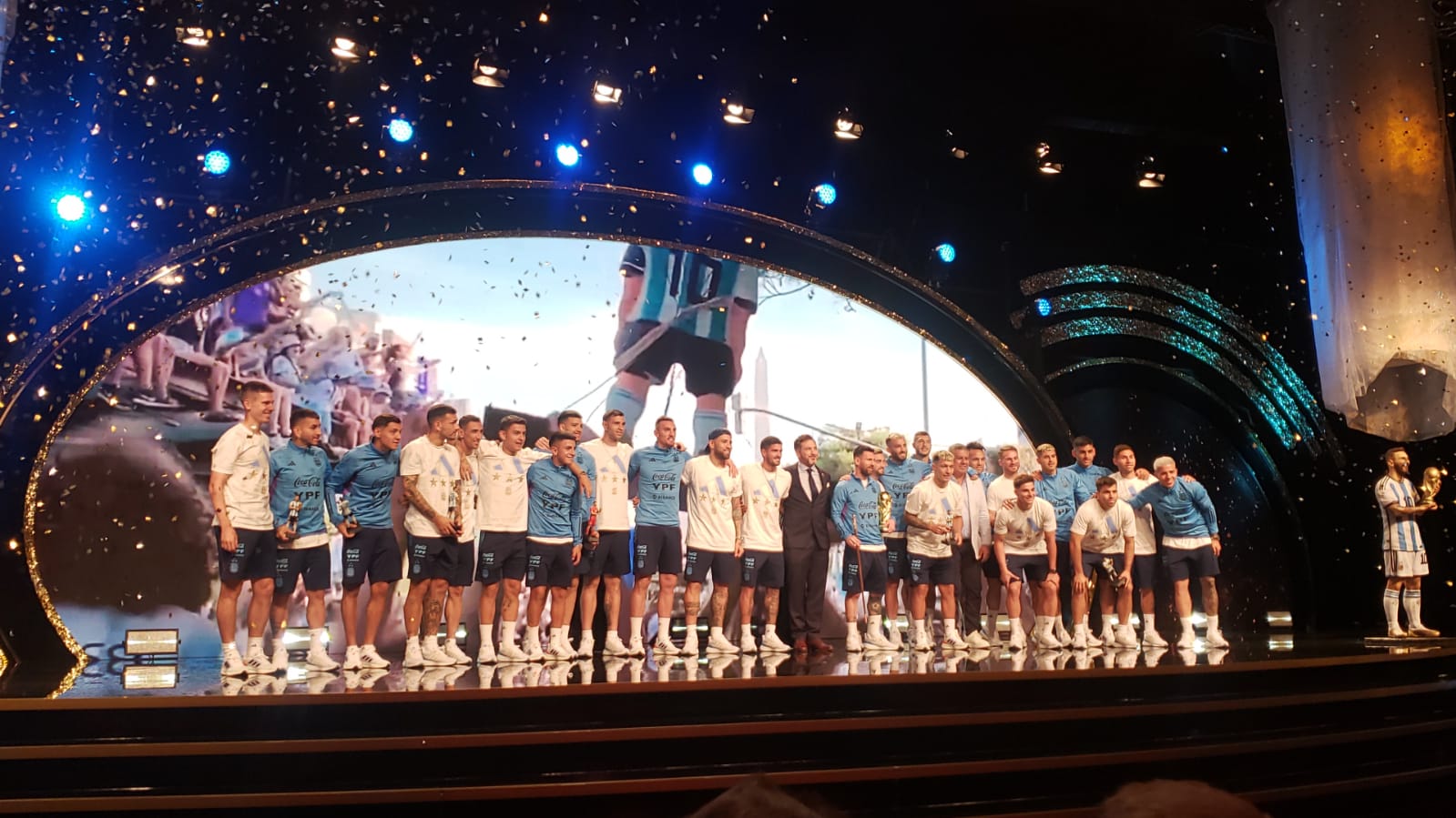 La Conmebol homenajeó a los jugadores del campeón mundial.