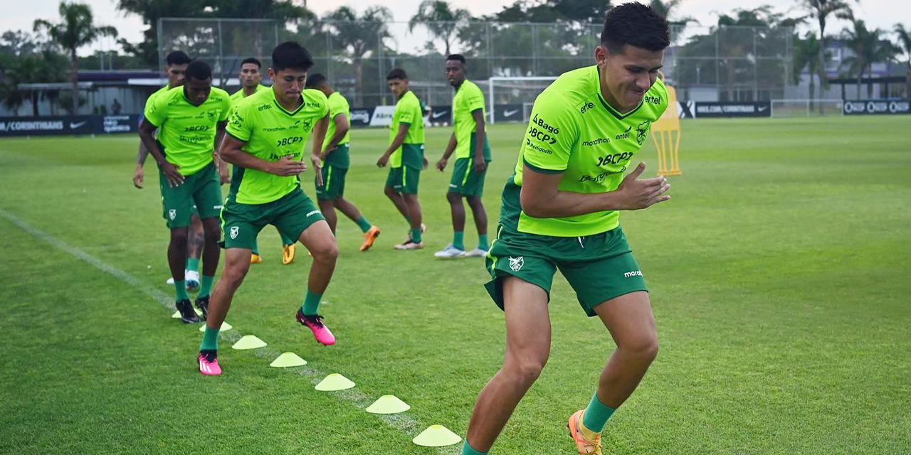 Leonardo Zabala (primero), uno  de los jóvenes jugadores con mayor y mejor proyección para convertirse en líder de la Selección, está lesionado y es baja. (Foto: FBF)