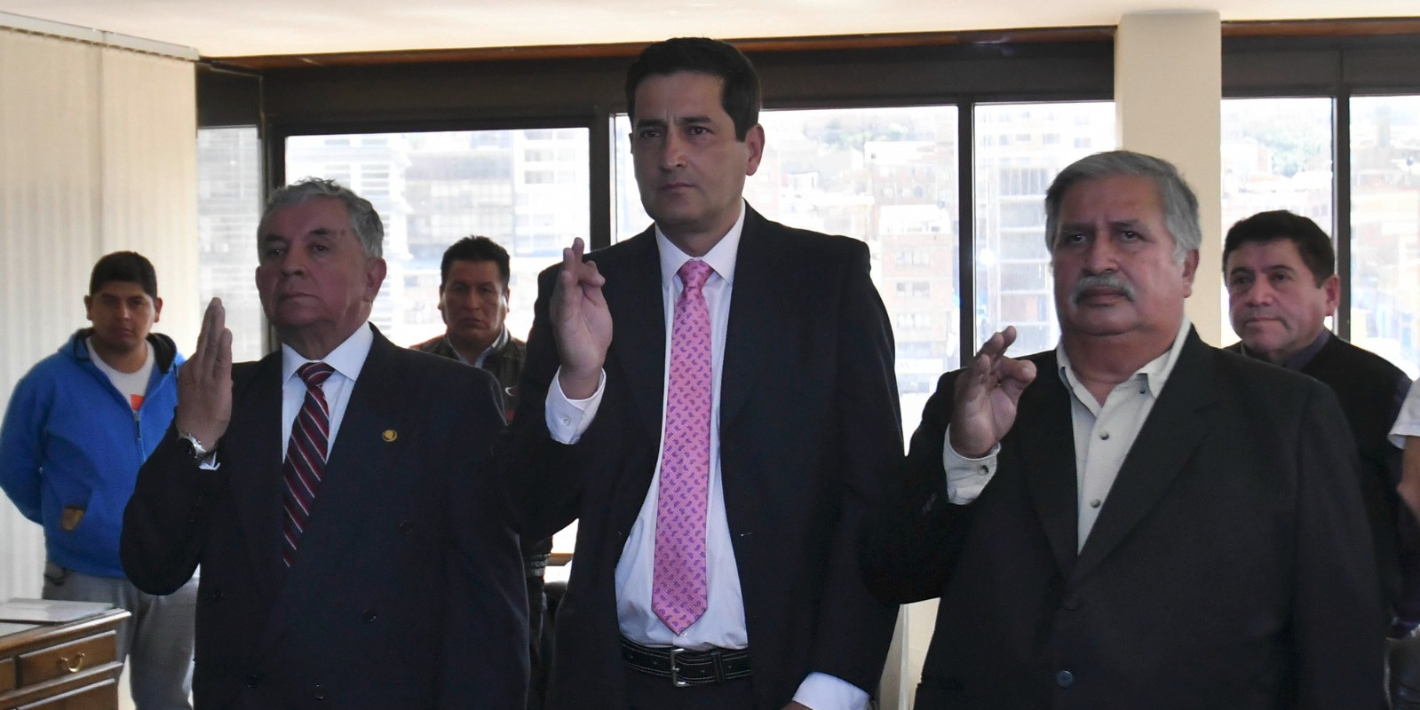 Juramento de la nueva directiva de la Febad. (Foto: APG)