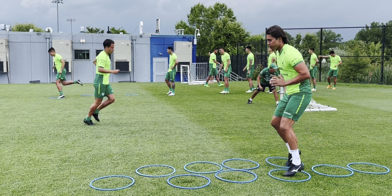 Marcelo Martins durante el trabajo físico de la Verde, en Estados Unidos. (Foto: FBF)