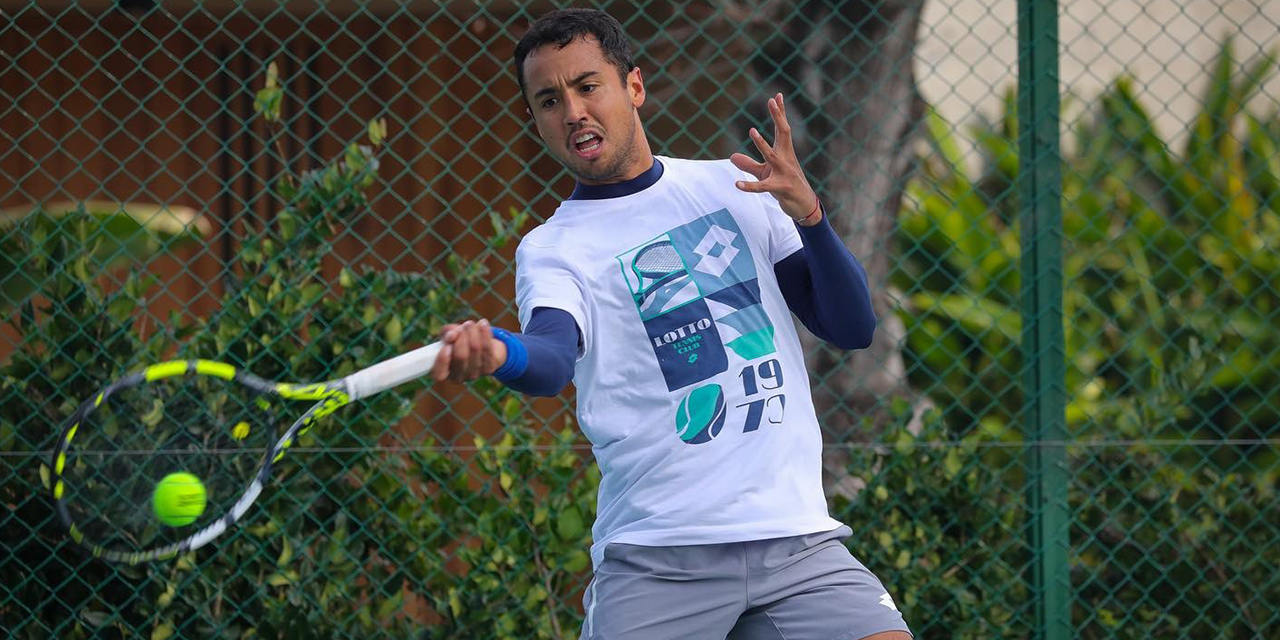 El tenista Hugo Dellien durante su preparación en Buenos Aires.