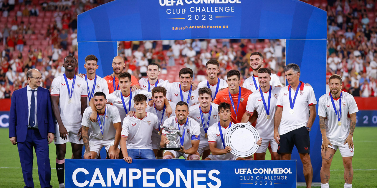 Sevilla, campeón del Desafío de Clubes 2023 de la UEFA-Conmebol. 