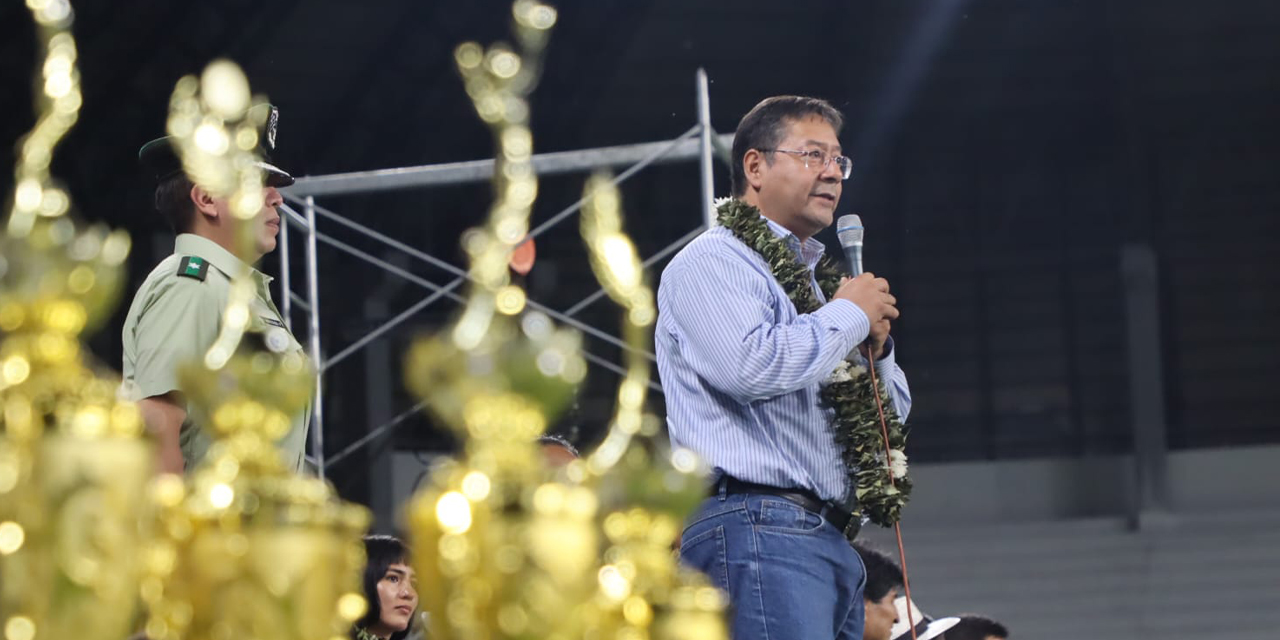 El presidente Luis Arce en Villa Tunari. | Foto: Comunicación Presidencial