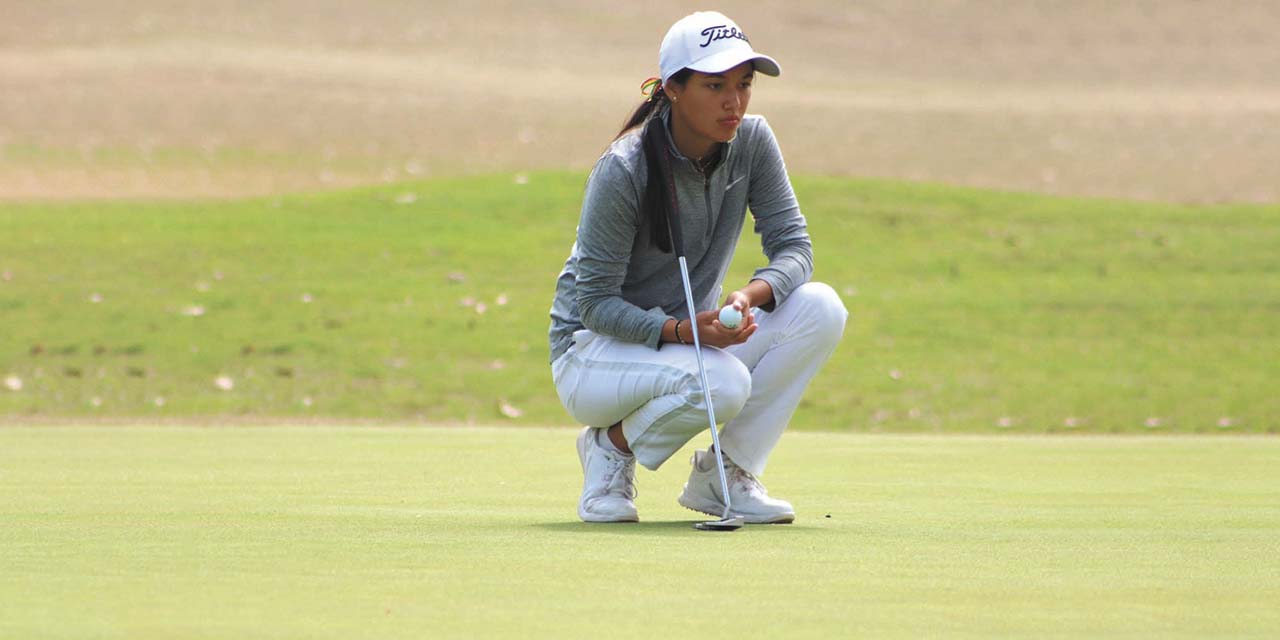 La golfista Florencia Cuéllar durante el certamen sudamericano. | Foto: FBG