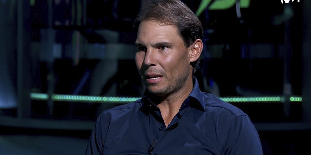 El tenista Rafael Nadal durante la entrevista con Juanma Castaño. | Foto: El Desmarque