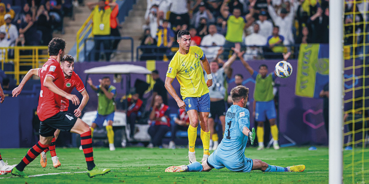 Cristiano Ronaldo marcó con una genialidad un gol para el triunfo del Al-Nassr // FOTO:  @AlNassrFC_EN