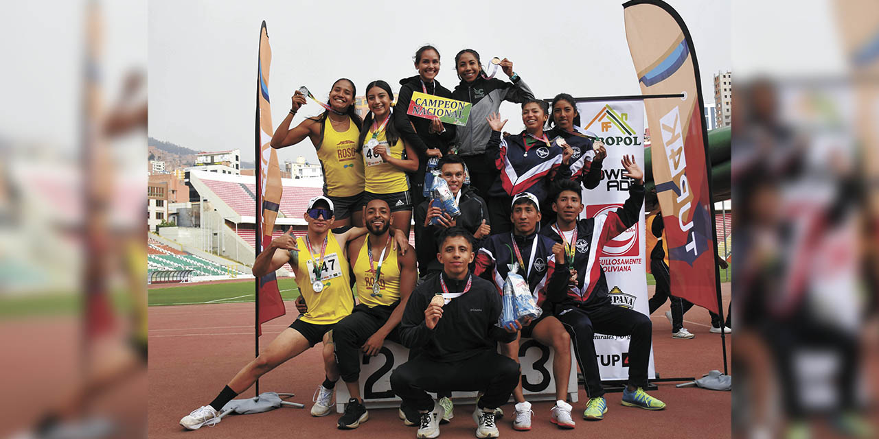 Integrantes del club David Cortez, campeón nacional de atletismo. | Foto: FAB