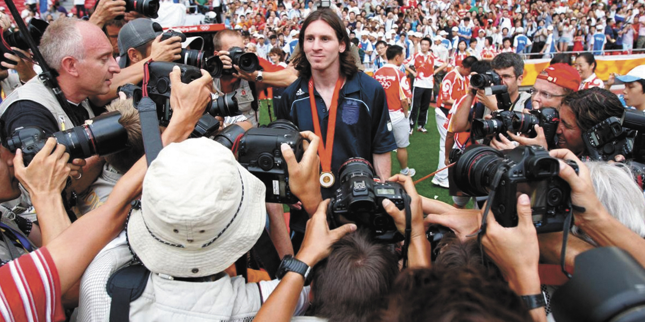 Messi cuando participó en su primera Olimpiada en Beijing 2008. | Foto: Archivo