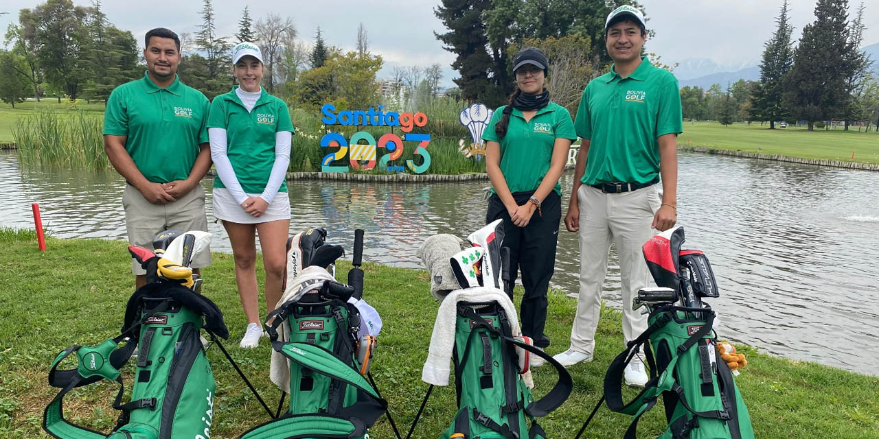 Integrantes del equipo Bolivia de golf que buscarán sumar medallas para el país en los Juegos Panamericanos. | Foto: FBG