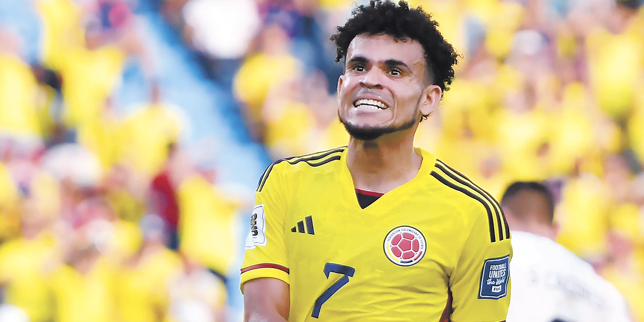 El festejo de Luis Díaz, la figura y goleador de la selección colombiana.  | Foto: Caracol Radio