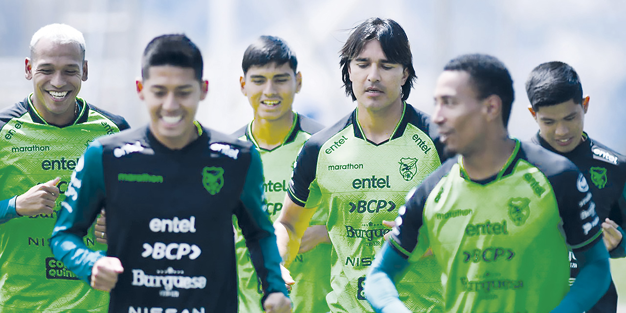 La Selección boliviana está con buen ánimo  para vencer a Perú. | Foto: FBF