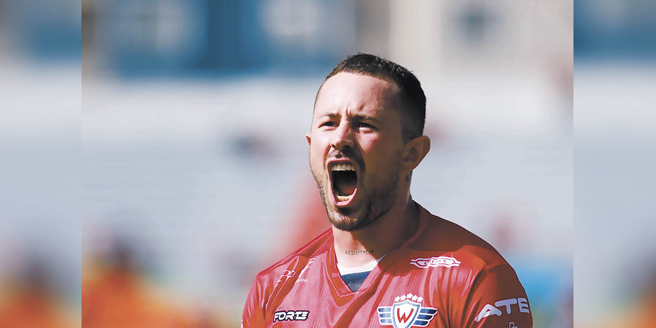 Rodrigo Amaral celebra la victoria del equipo aviador. | Foto: APG