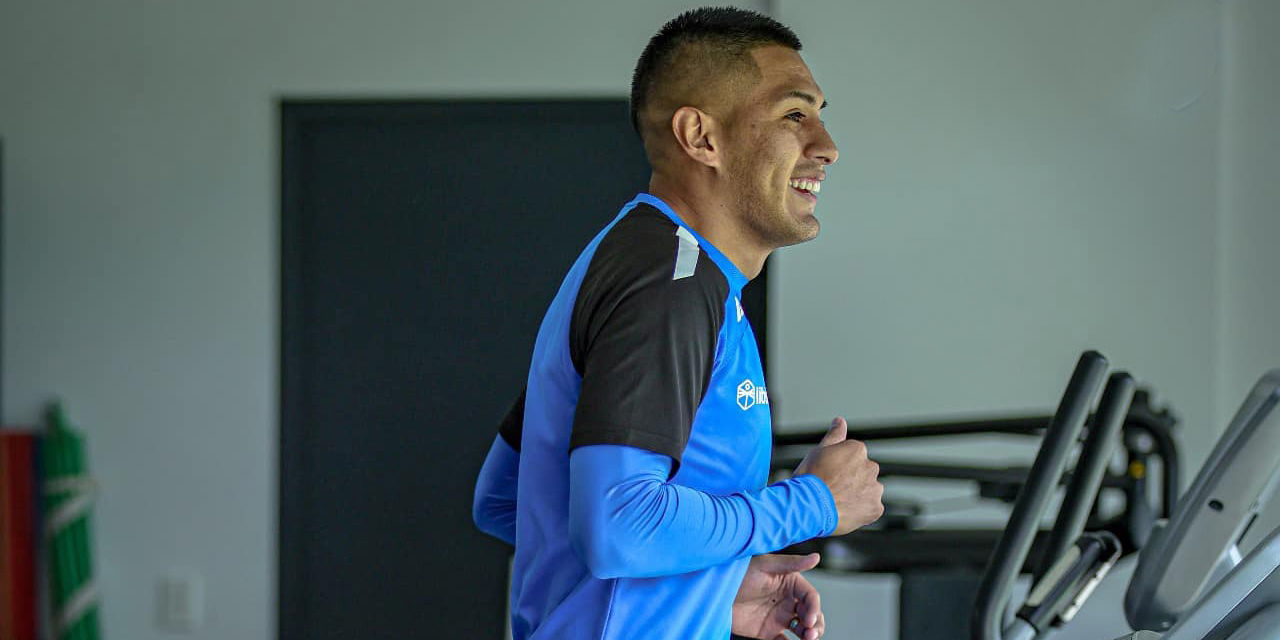 Erwin Saavedra en trabajo de gimnasio. Foto: BOLÍVAR