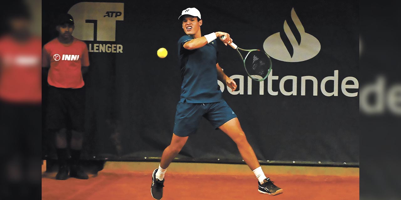 Juan Carlos Prado en plena acción en el torneo de Brasil.