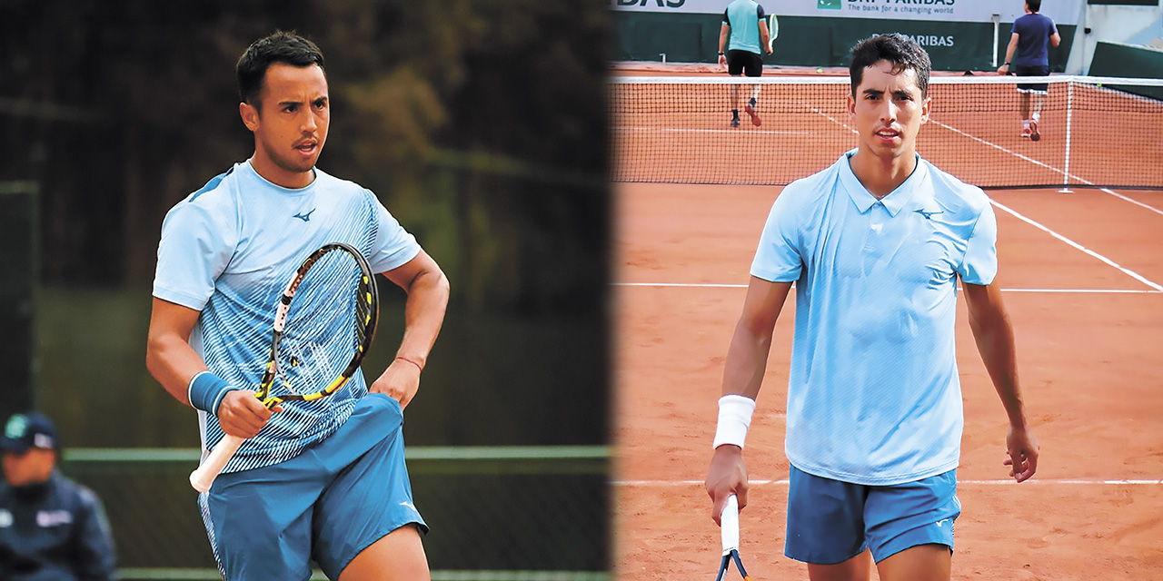 Los hermanos Dellien, Hugo (izq.) y Murkel, listos para el debut en el Roland Garros.  | Foto: Hermanos Dellien