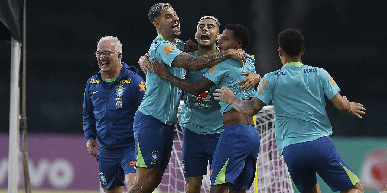 El entusiasmo de los jugadores de la selección brasileña en la previa al debut en la Copa América.