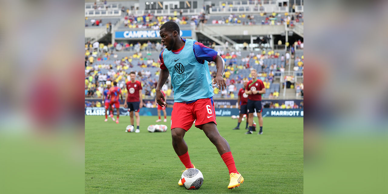 Yunus Musah, volante del seleccionado estadounidense. Foto: @USMNT