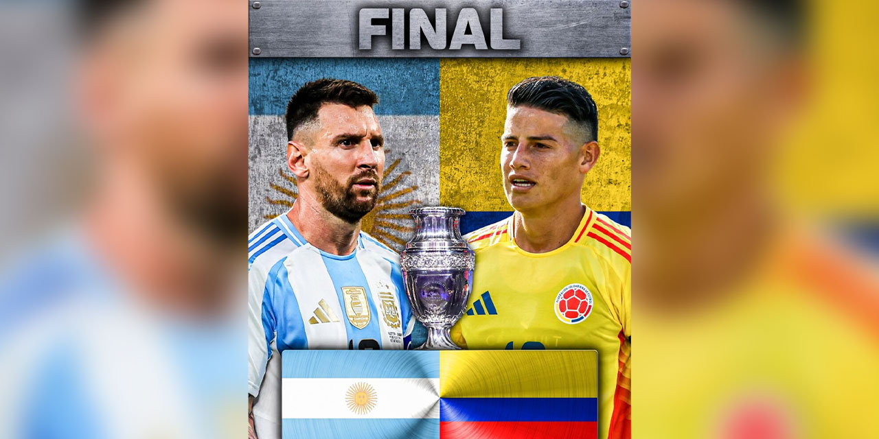 Duelo de ídolos. Messi de Argentina y James Rodríguez de Colombia. // FOTO: CONMEBOL