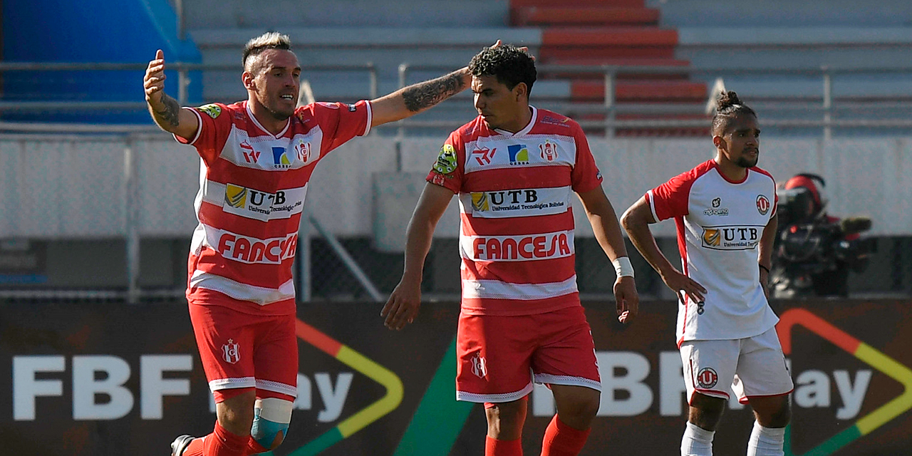 Sebastián Ibars (izq.) celebra su gol, el primero de ‘Inde’. Foto: APG