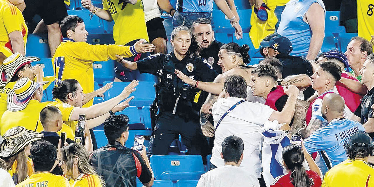 El uruguayo Darwin Núñez lidera la pelea contra hinchas colombianos.