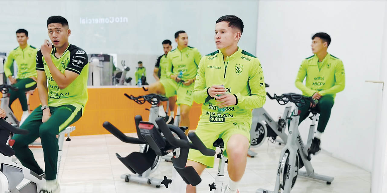 La Verde inició su preparación con una sesión de gimnasio. | Foto: FBF