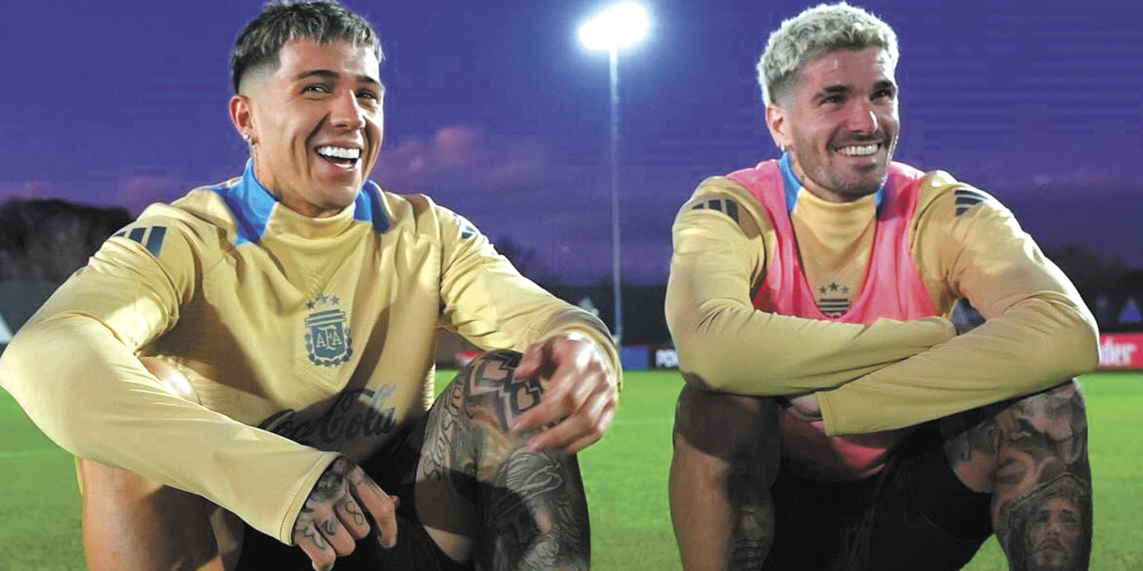 Jugadores de Argentina en la preparación en Miami.