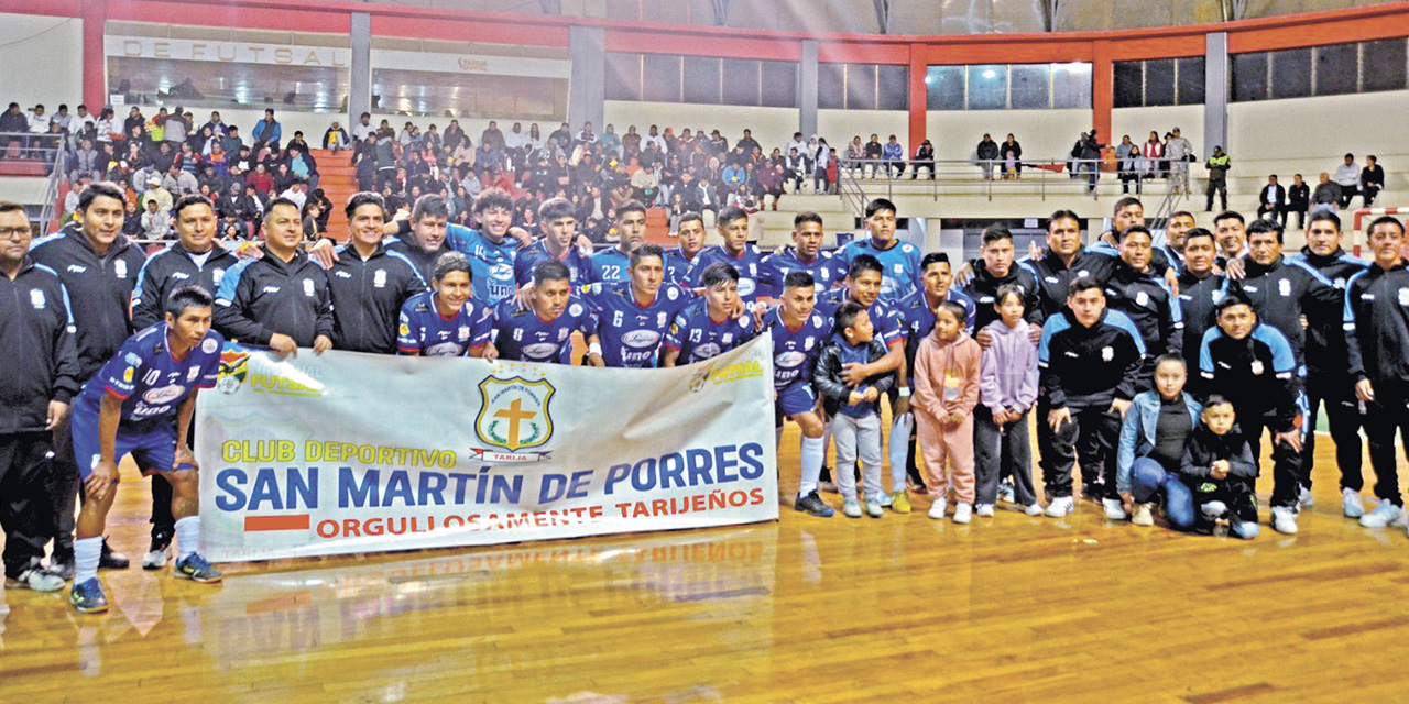 El equipo tarijeño de San Martín de Porres es el octavo clasificado en el futsal.