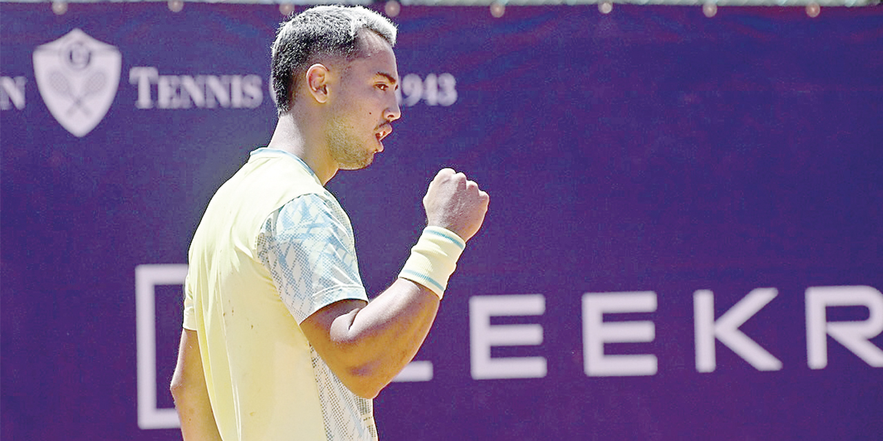 El festejo de Hugo Dellien después de avanzar de ronda.