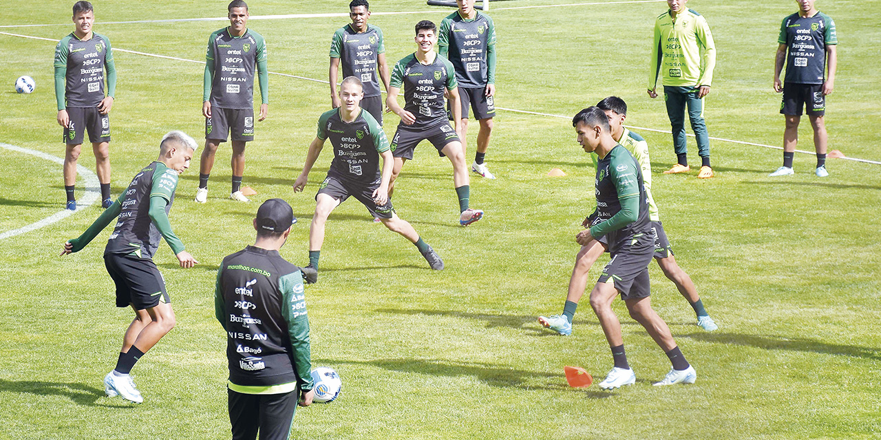 Jugadores del equipo nacional en pleno entrenamiento. | Fotos: APG