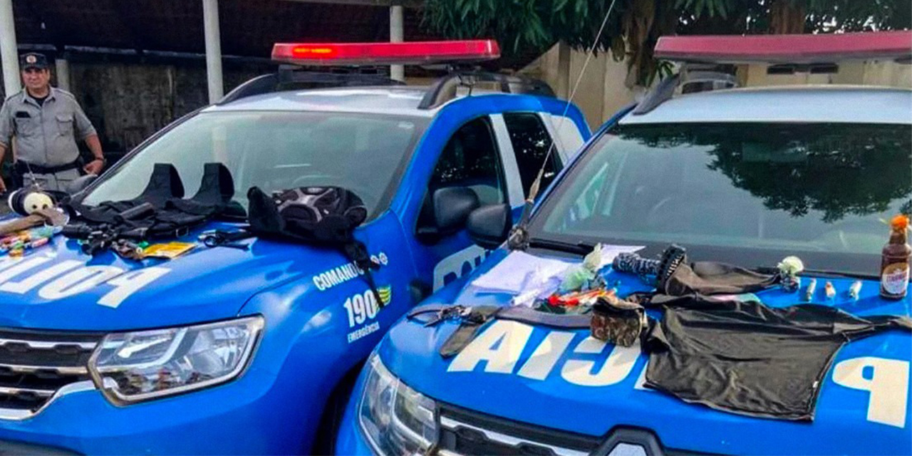 Parte del material incautado en el ataque a la escuela en Goiás, Brasil. (Foto: RRSS)