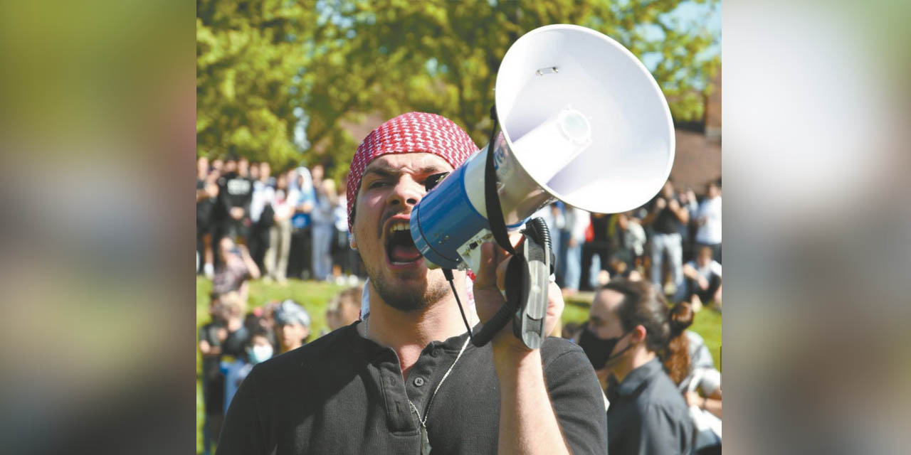 La protesta se propagó a varias universidades estadounidenses. | Foto: Olivia Bianco