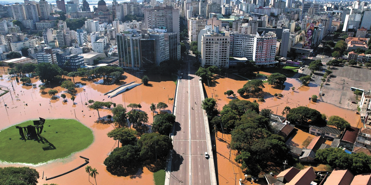 Las aguas cubren gran parte de la ciudad de Porto Alegre. Foto: GHZ