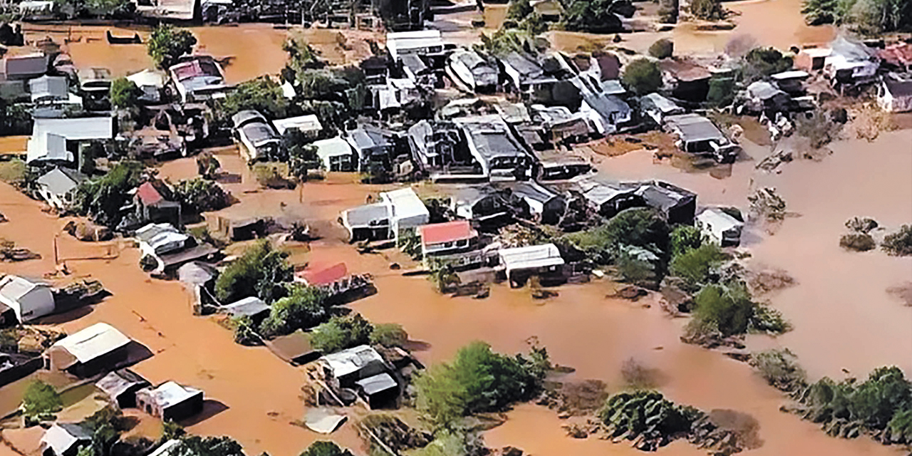 La tragedia aún persiste en Brasil a causa de las inundaciones y lluvias. Foto: Prensa Latina