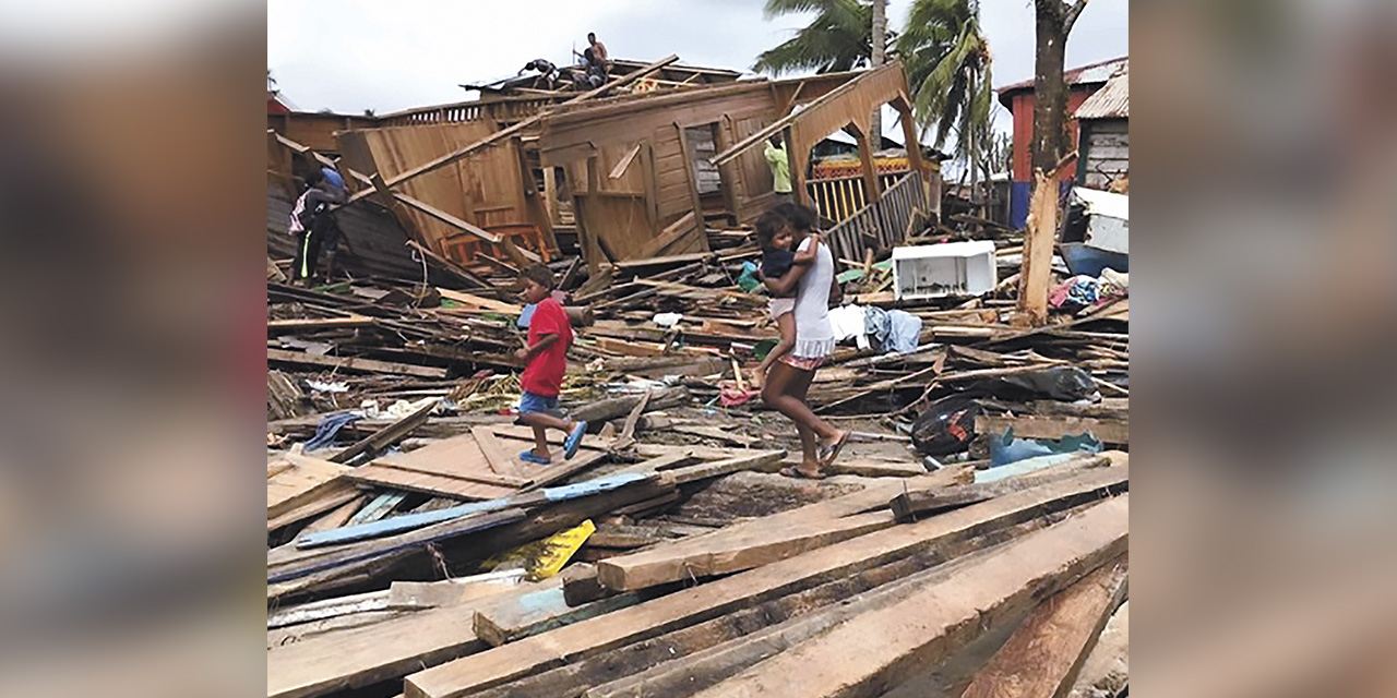 Casas destruidas por un huracán. | Foto: Unicef