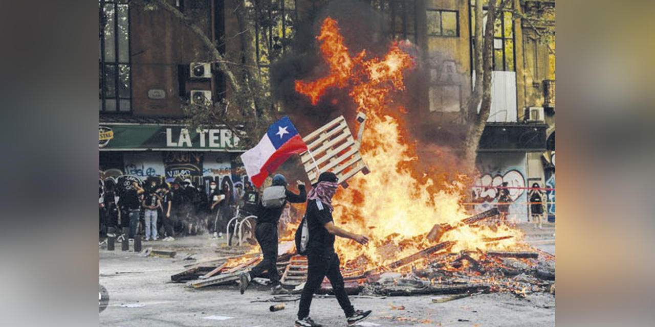 Protesta social en Chile, en 2019. | Foto: RRSS