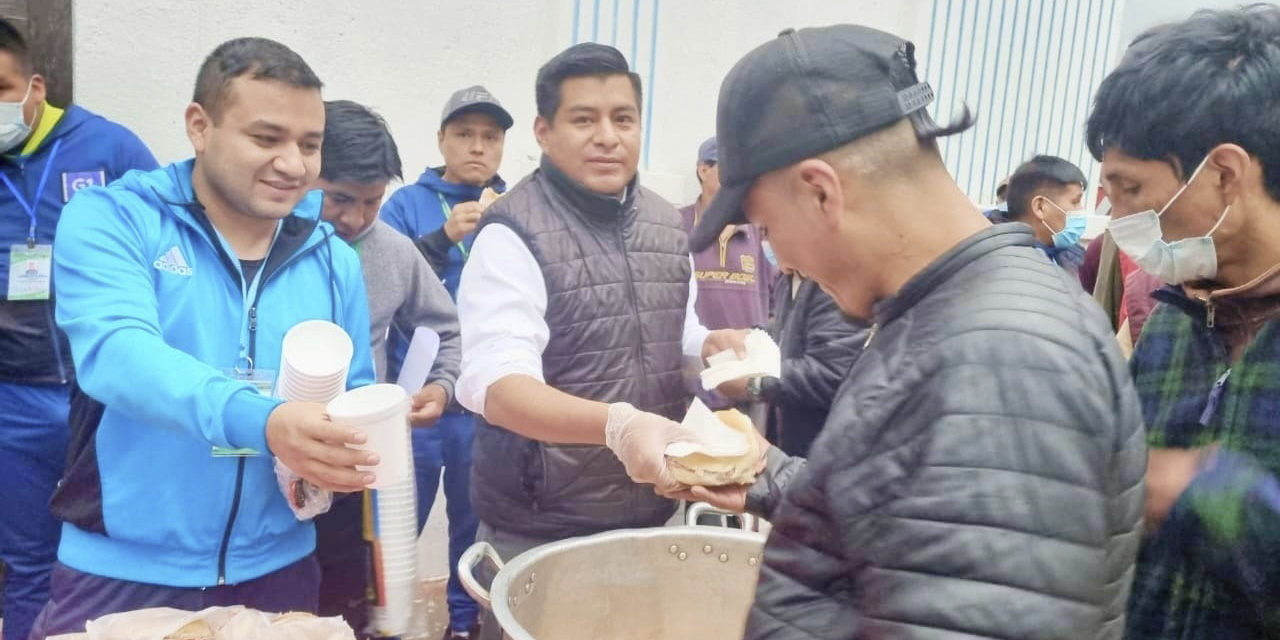 Franz Laura, durante una actividad social en un penal. 