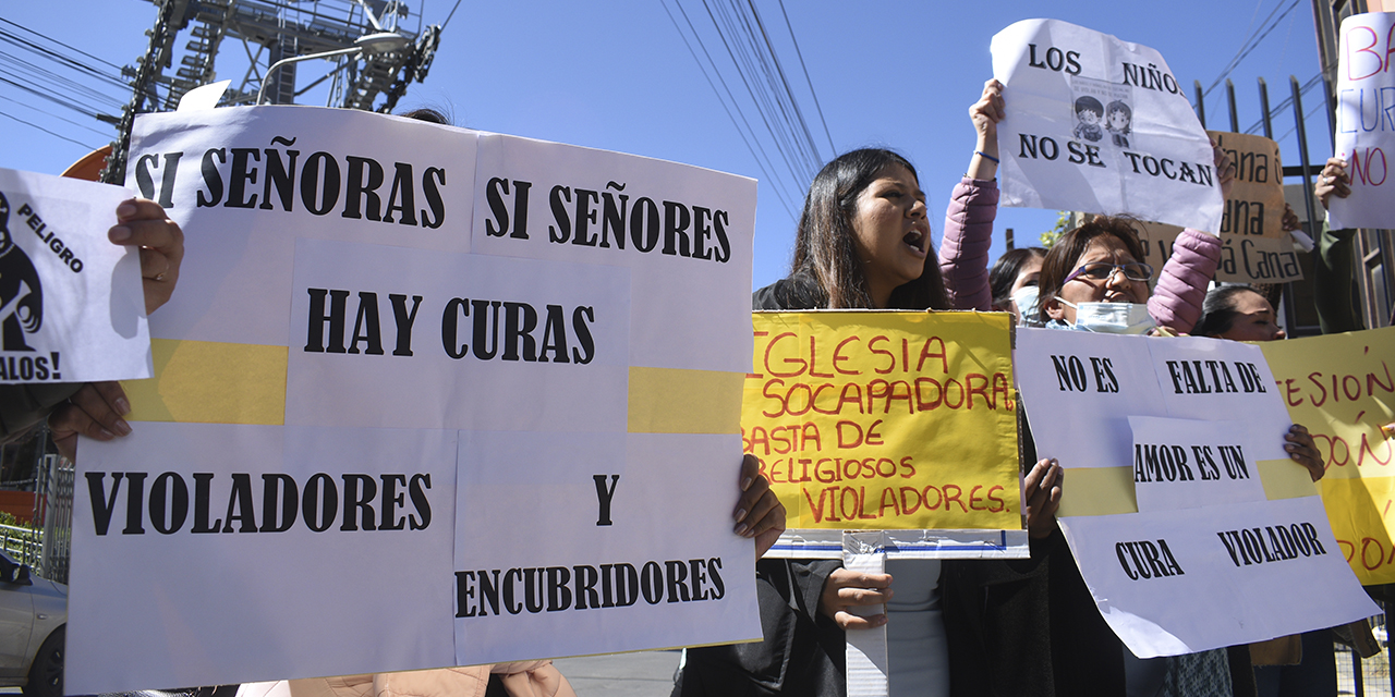 El rechazo a los abusos sexuales de parte de religiosos contra niños y jóvenes. (Foto: Gustavo Ticona)