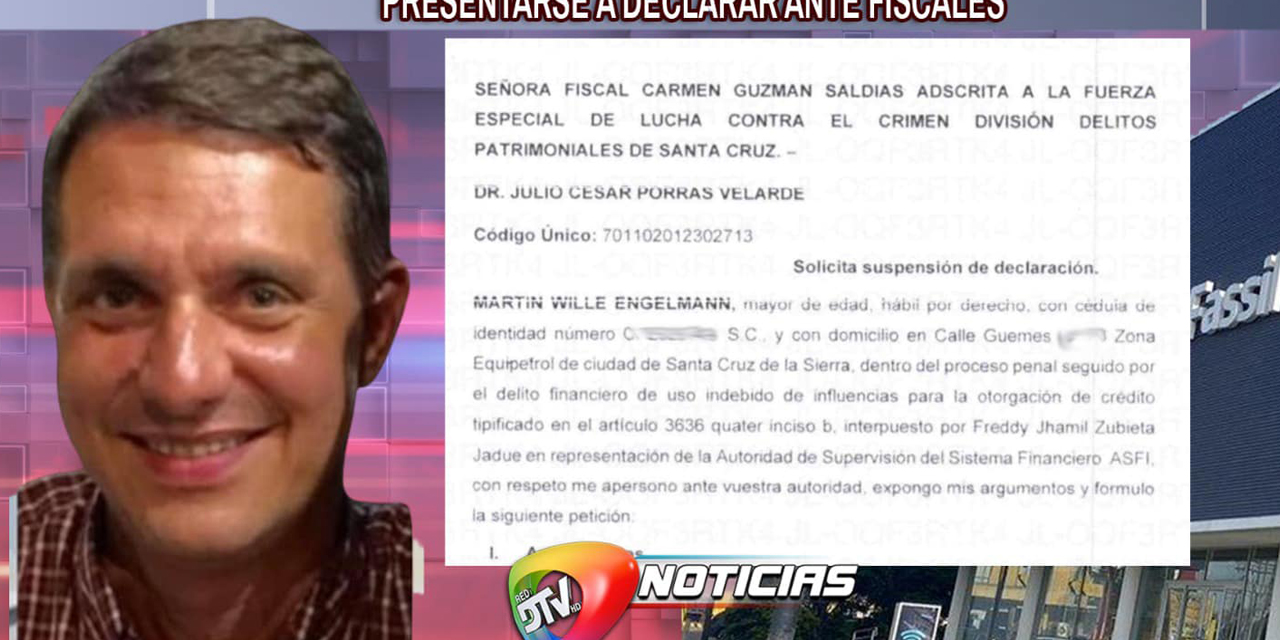 Martín Wille Engelmann, exvicepresidente del ex Banco Fassil. | Foto: DTV