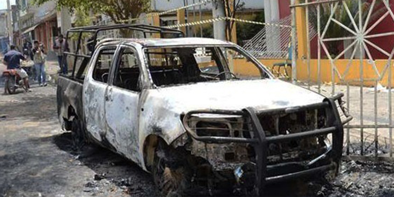 Motorizado quemado del TED Pando. (Foto: Fiscalía)