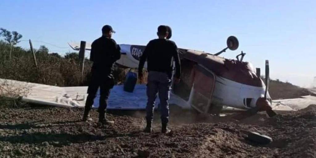 Avioneta siniestrada en territorio argentino.