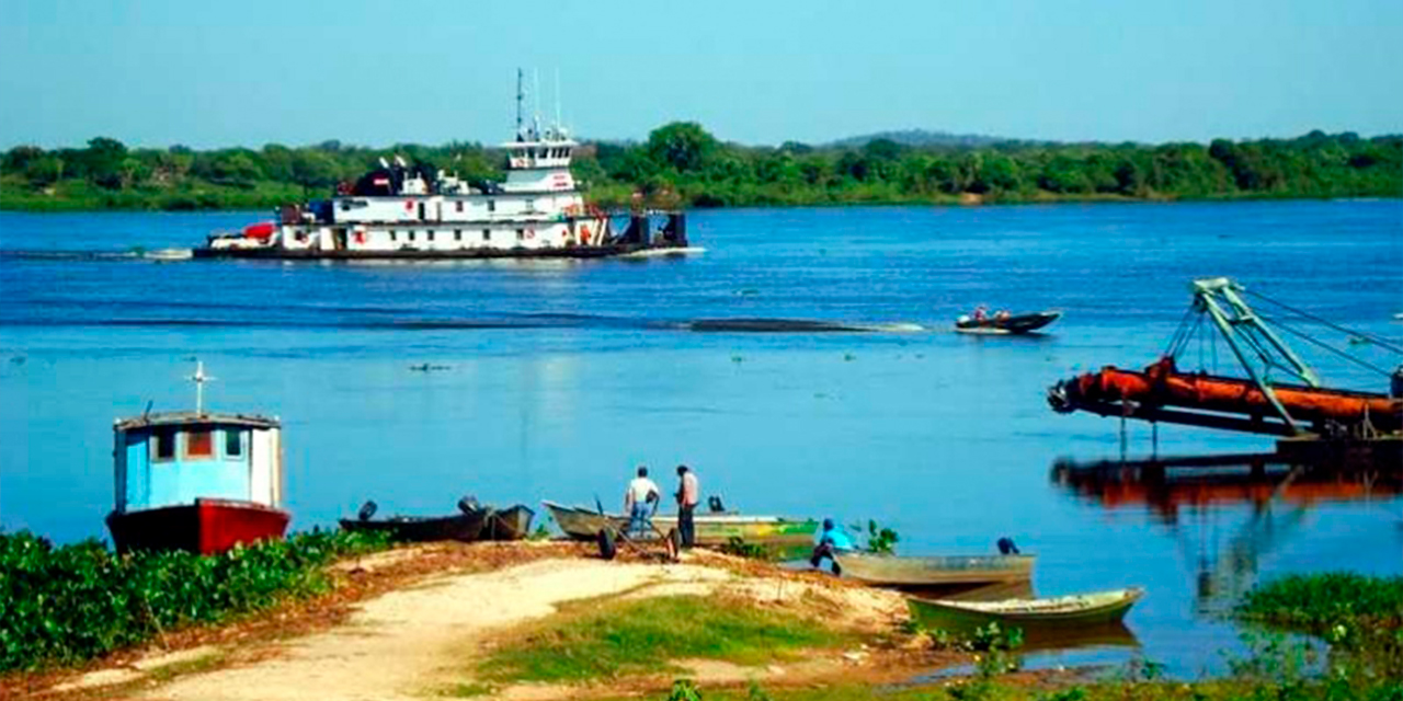 Panorámica del río Paraguay. Foto: Puertos Paraguay