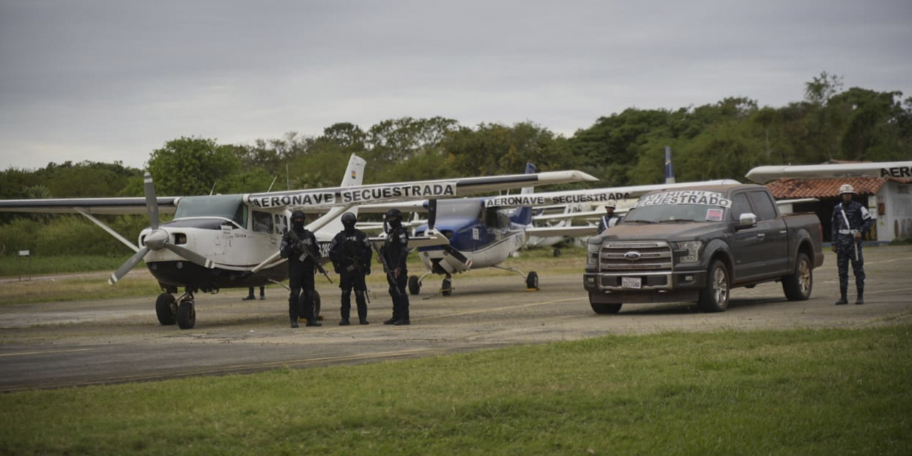 Las aeronaves secuestradas en Beni. (Foto: Min. De Gobierno)