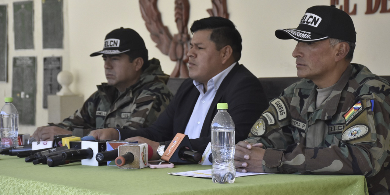 El viceministro de Defensa Social y Sustancias Controladas, Jaime Mamani Espíndola.