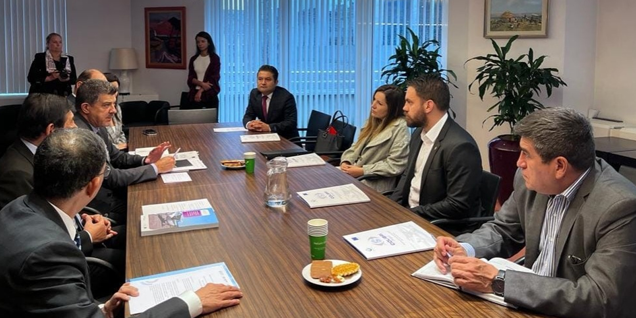 El ministro de Gobierno, Eduardo del Castillo, en reunión con autoridades de la OMA y del proyecto COLIBRÍ