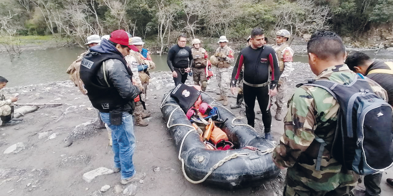 Labores de rescate en Tablas Monte. | Foto: Min. Defensa